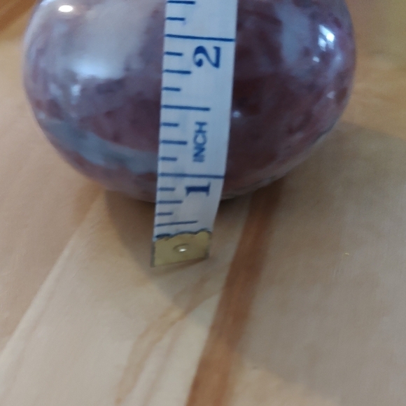 PINK MARBLE CANDLE HOLDER Two Inches High - Picture 5 of 5